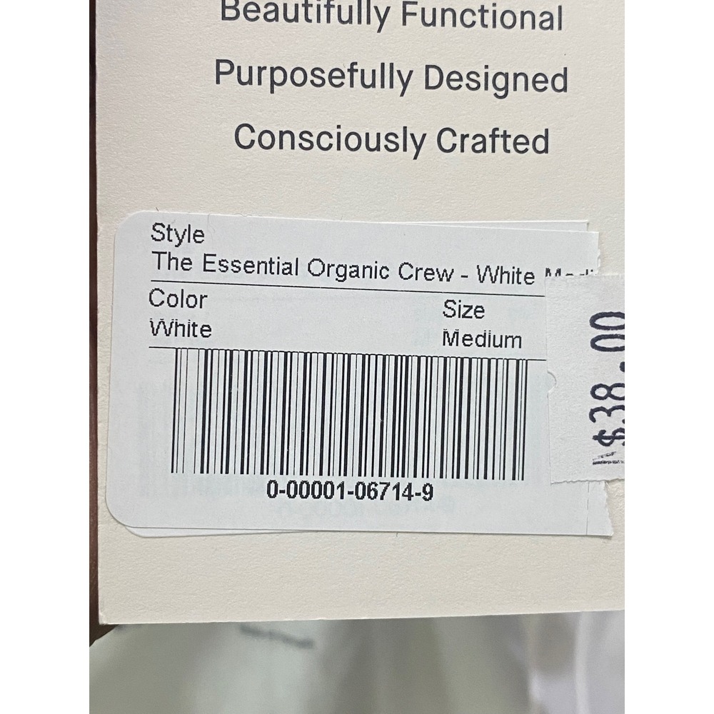Everlane T-Shirt Mens Medium White New Organic Cotton The Essential Organic Crew - Picture 5 of 6